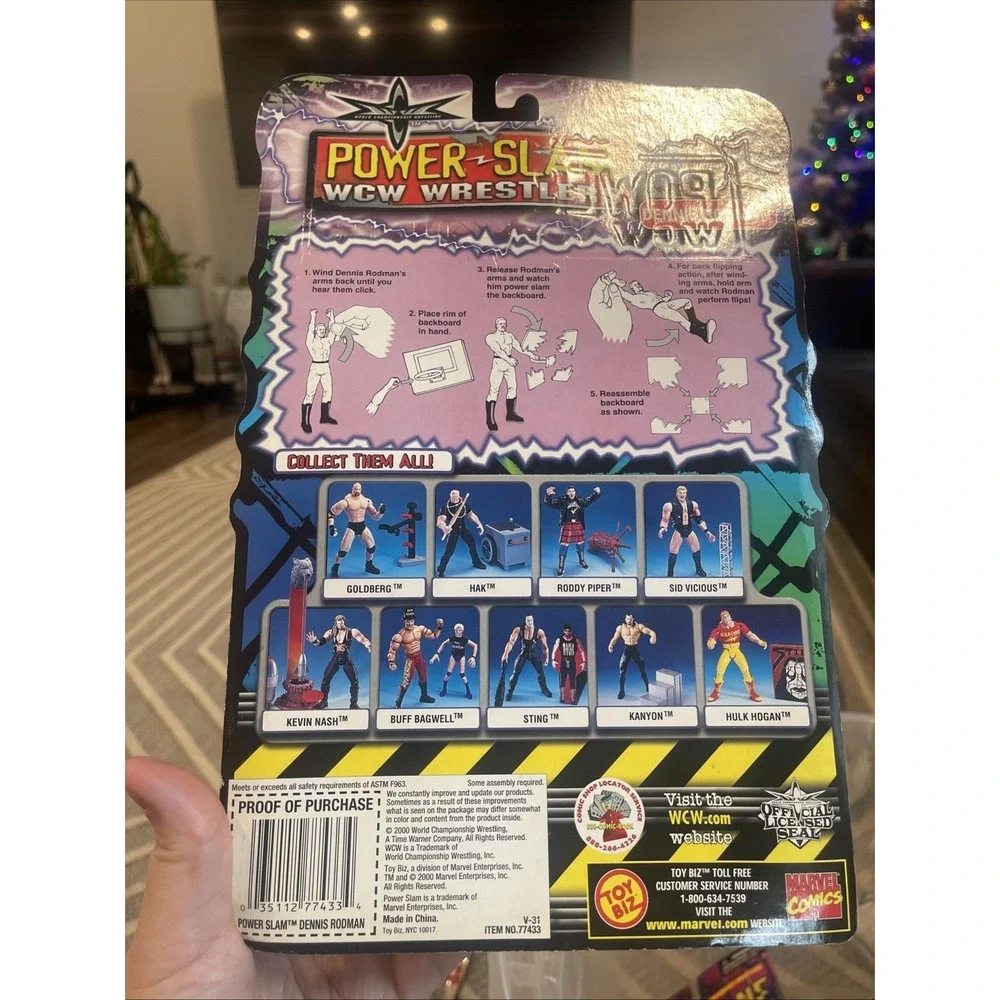 WCW‎ Power Slam DENNIS RODMAN Wrestling Back Flippin' Wrestlers 2000 Toybiz